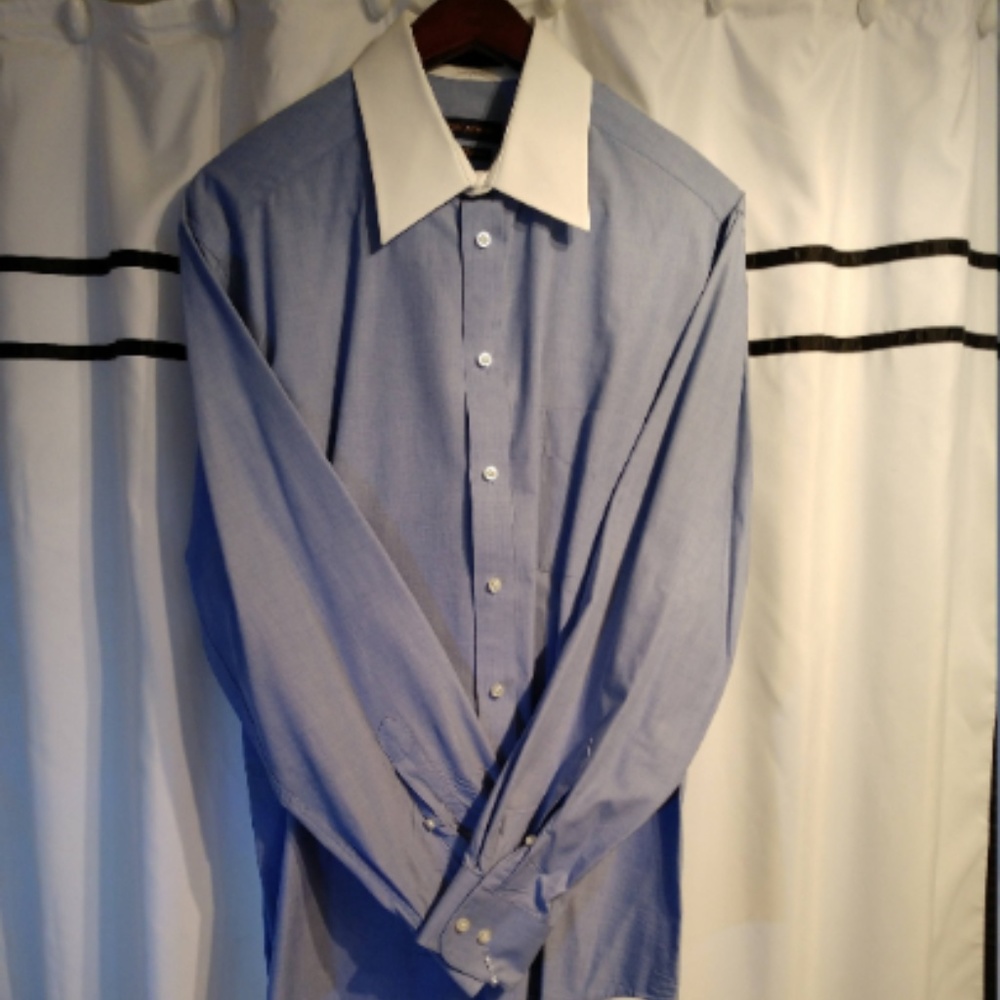 Henry Jacobson Dress Shirt With Contrast Collar